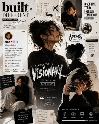 Editorialer Motivations-Collage-Prompt