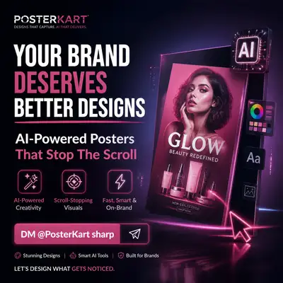AI poster design studio self-promotion advertisement
