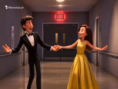 Pixar-style Romantic Dance Animation Prompt