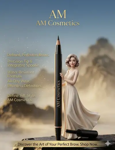 Luxury Eyebrow Pencil 3D Ad