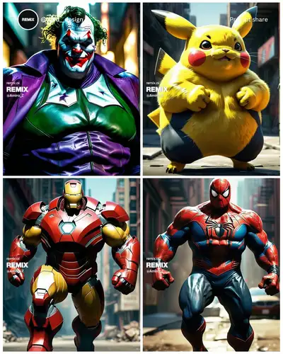 Chubby Superhero Portrait Prompt