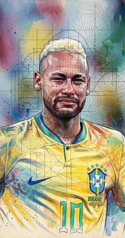 Neo-Architectural Chromatic Portrait Illustration