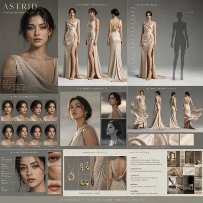 Cinematic Character Design Board for a Premium Drama Film
