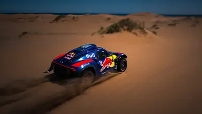 Red Bull Dune Buggy Sunset Drone Shot