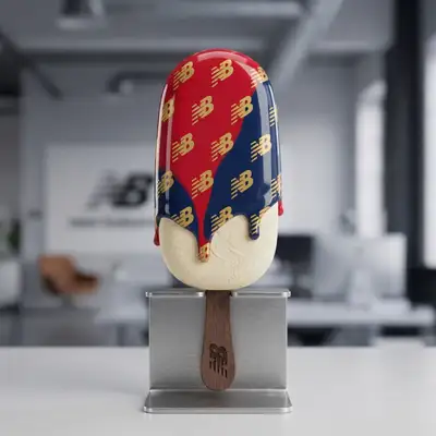 Branded 3D popsicle with glossy logo glaze