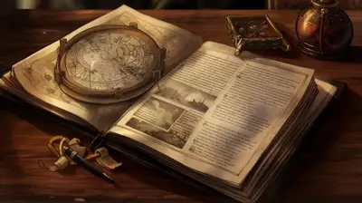 Peinture numérique de style Arcanique d'un livre historique