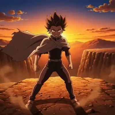 Dynamic Shonen Anime Hero Prompt