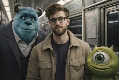 Ultra-Realistic iPhone Photo with Monsters Inc Characters