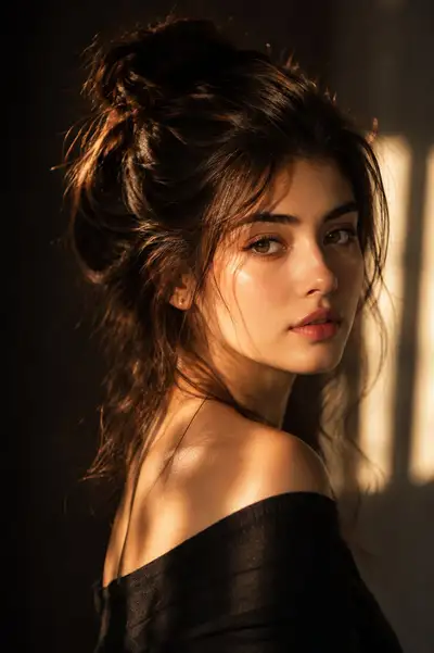 Golden Hour Portrait of Young Woman