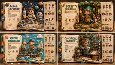 Clay Diorama Character Storybook Poster Template