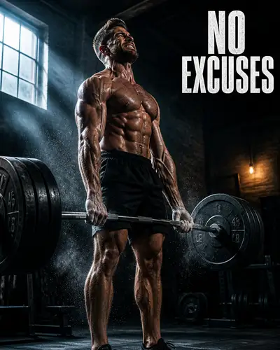 Dramatic deadlift fitness motivation photograph