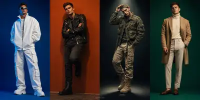Cinematic Monochrome Fashion Editorial Grid