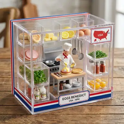 Transformez un plat célèbre en un diorama de cuisine miniature avec son histoire d'origine