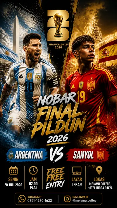 World Cup final match promo flyer prompt