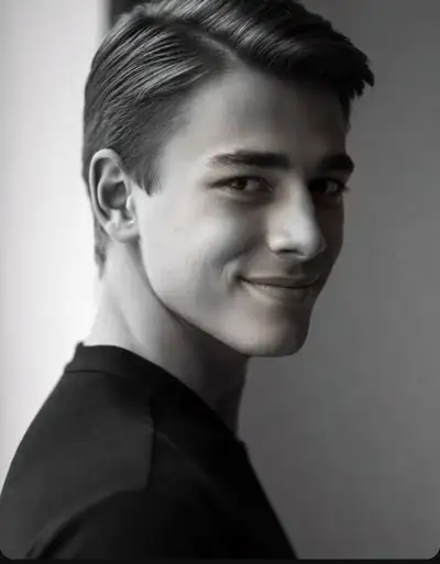 Cinematic B&W Portrait with Confident Smile