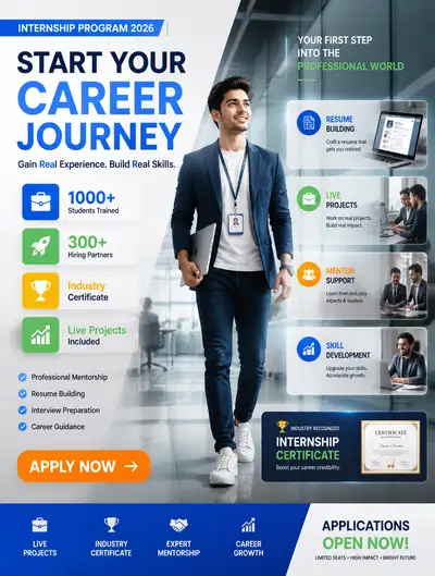Career internship program recruitment advertisement