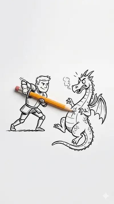 Creative Composite Photo Blending Real Object With Cartoon
