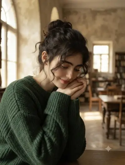 Dreamy Library Portrait Prompt