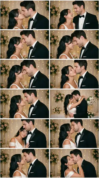 1990s Analog Wedding Photobooth Grid Prompt
