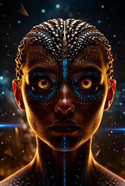 Cinematic Cosmic Entity Close-Up