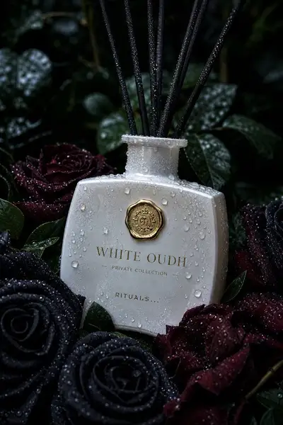 Luxuriöses Produktfoto einer Stäbchen-Diffusorflasche