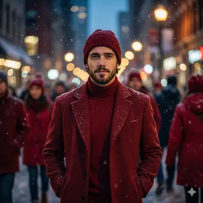 Cinematic Winter Fashion Editorial Portrait