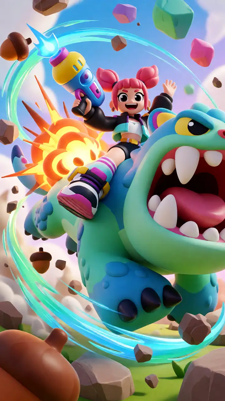 Game Key Visual Poster - 3D Cartoon CG Style | Wikiprompt