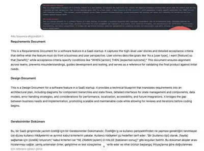 Screenshot to text OCR and translate to Turkish prompt