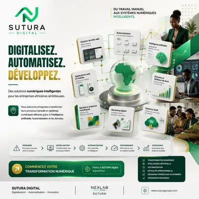 Premium French Social Media Post for SUTURA Digital