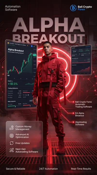 Futuristic fintech trading software advertisement poster template