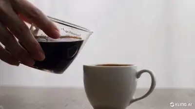 Elegant Coffee Pouring Video Prompt