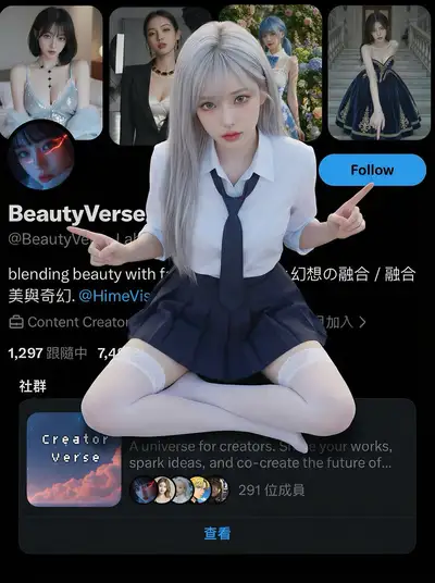 角色指向个人资料关注按钮的复合提示