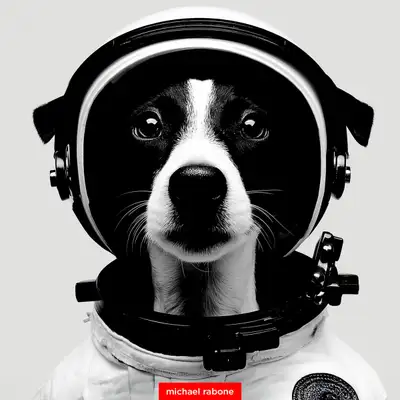 Jack Russell Terrier Astronaut Portrait