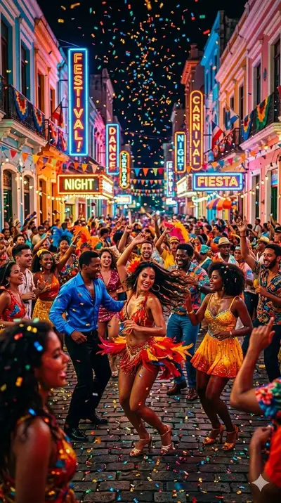 Technicolor Street Festival Image Prompt