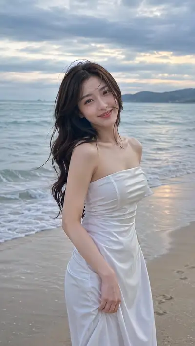 Cinematic Beach Portrait Prompt