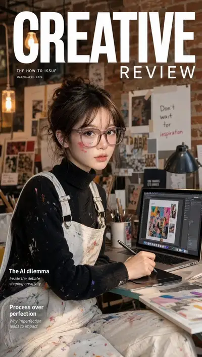 Creative Review誌の表紙モックアップ
