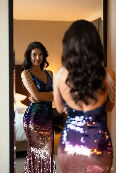 Photorealistic Mirror Reflection Portrait Prompt