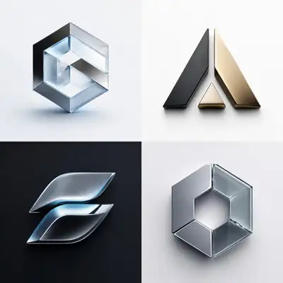 High-End 3D Geometric Logo Generator