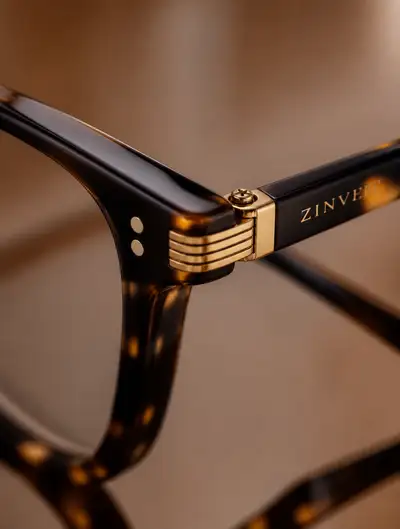 Extreme macro product shot of luxury eyeglasses