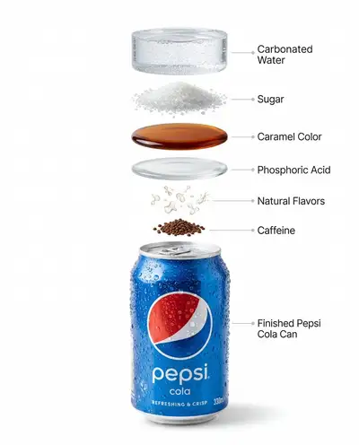 Chilled Pepsi can condensation product shot
