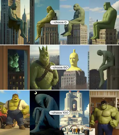 Green Giant on Skyscraper Rooftop
