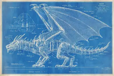 Industriepatent-Blueprint-Schema-Vorlage