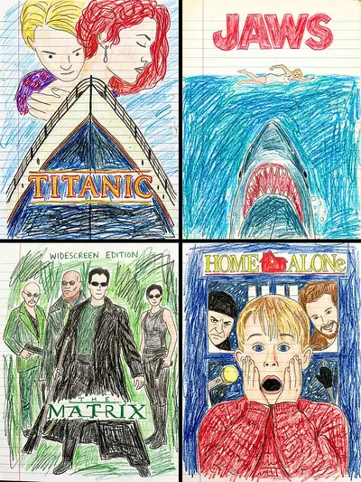 Turn a Movie Poster Into a Child's Crayon Drawing