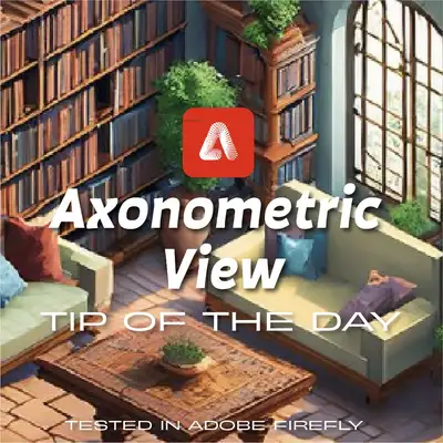 Axonometric Living Room Library