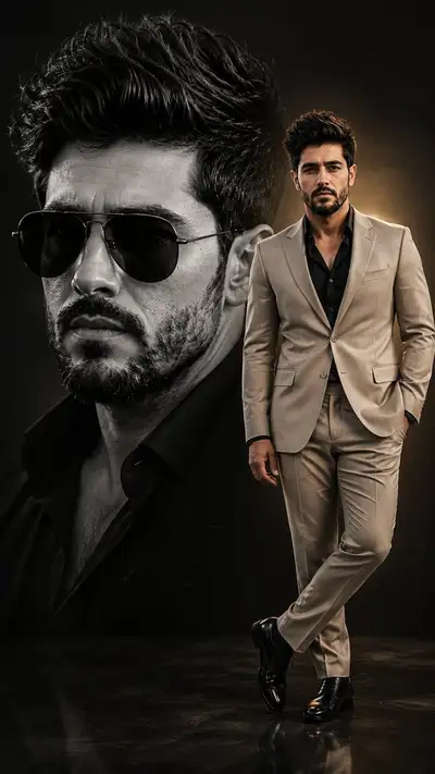 Cinematic Luxury Menswear Poster Prompt