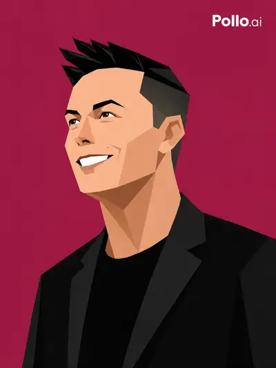 Retratos vetoriais low-poly de fundadores de tecnologia
