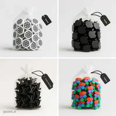 Transparent Bag with Miniatures Photo Prompt
