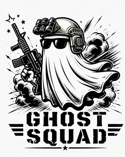 Tactical Ghost T-Shirt Design Prompt