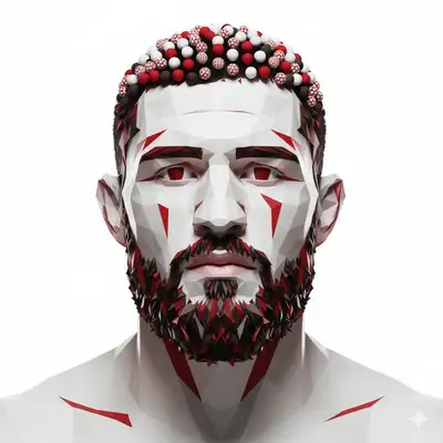 Stylized 3D Geometric Portrait from Reference