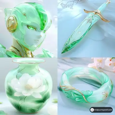 Dreamy Glass-Futurism Midjourney Prompt